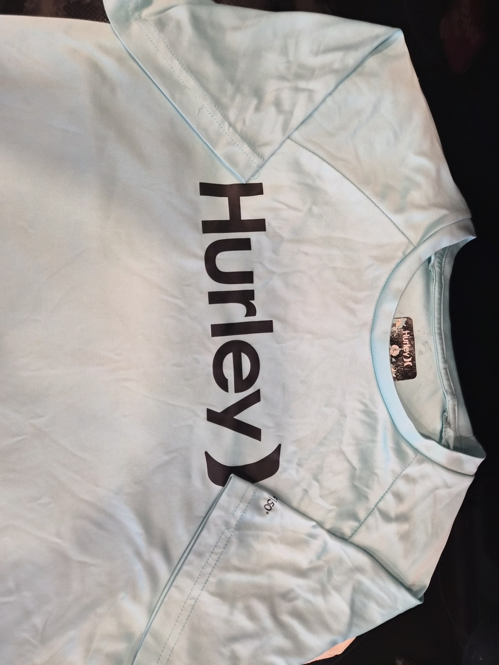 Hurley Light Aqua Kids Logo Tee